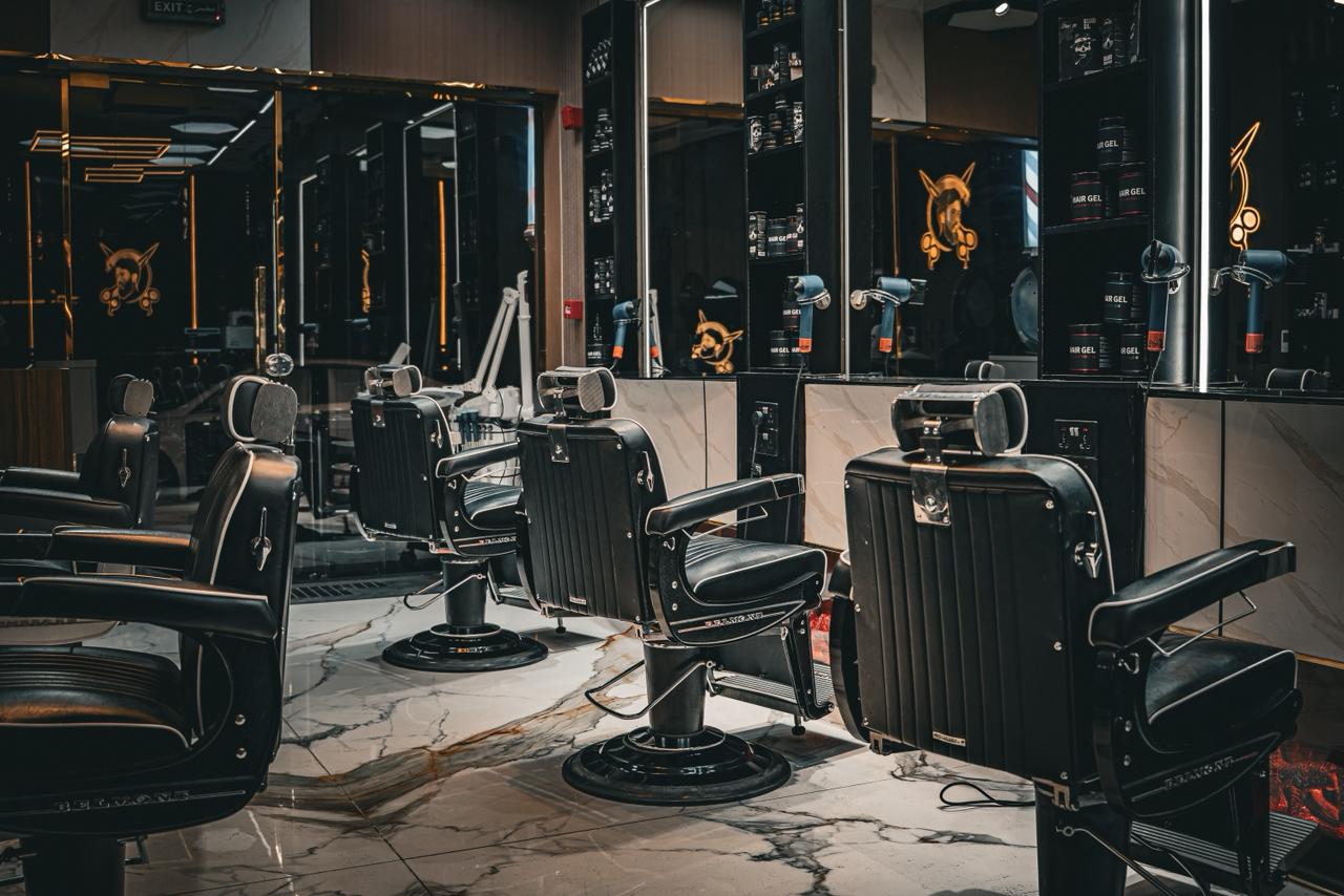 Belmont chairs facing mirrors